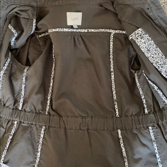 LOFT green military style jacket - Picture 6 of 6